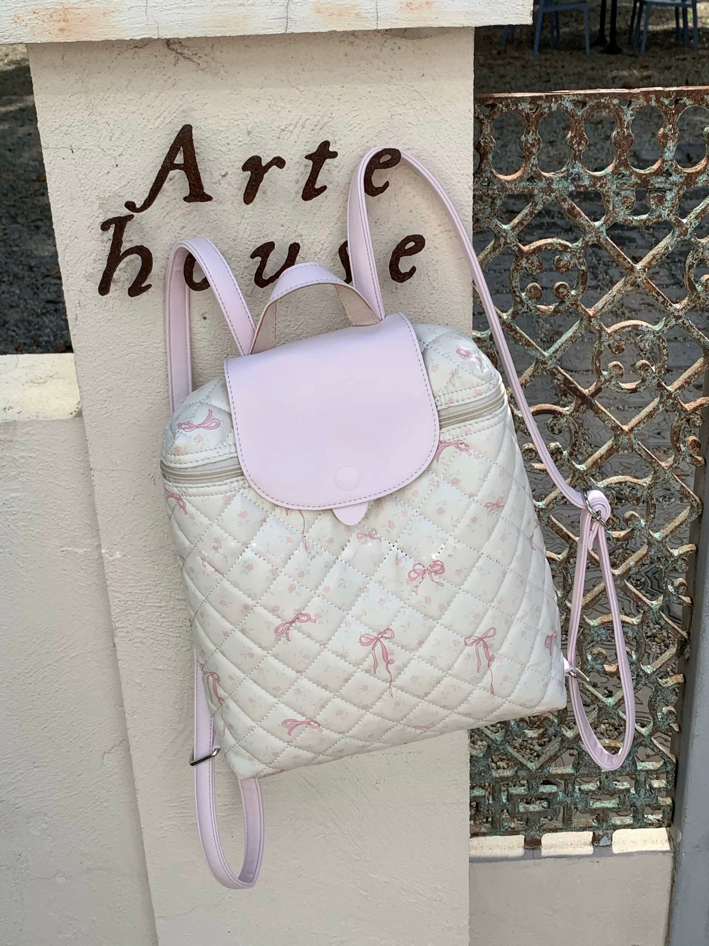 Pink Bow Backpack