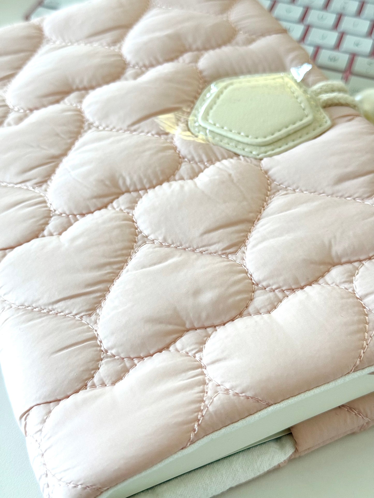 Pink Quilted Notebook Blank Page