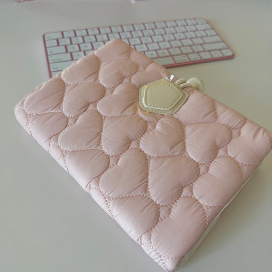 Pink Quilted Notebook Blank Page
